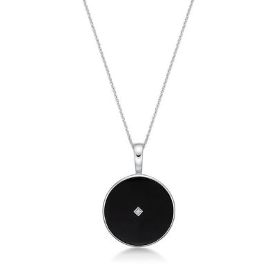Picture of ONYX RD, SQ. CZ CTR. ENHANCER with chain